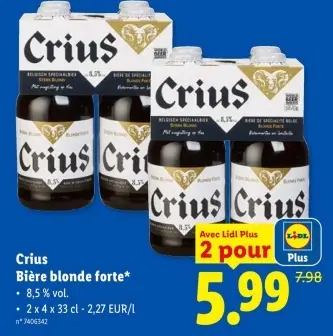 Offre: Bière blonde forte