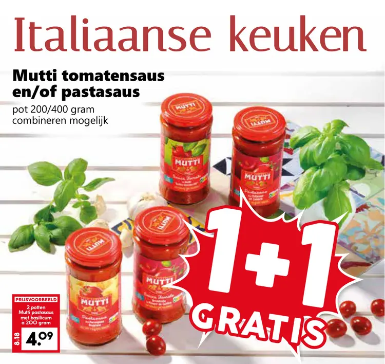 Aanbieding: Tomatensaus en/of pastasaus