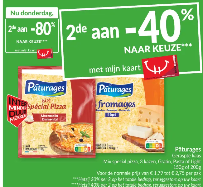 Promotie: Geraspte kaas