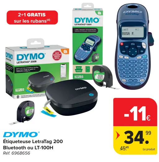 Offre: Étiqueteuse LetraTag 200 Bluetooth ou LT-100H
