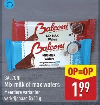 Aanbieding: Mix milk of max wafers