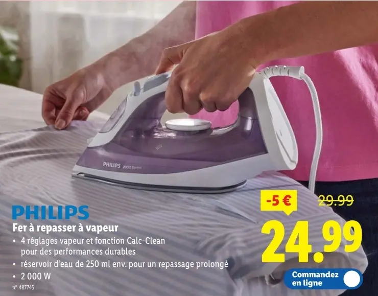 Offre: Fer à repasser à vapeur