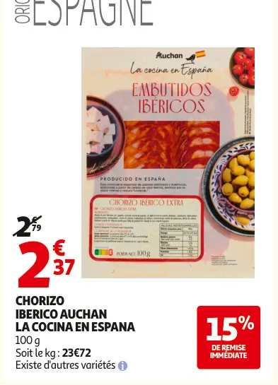 Offre: Chorizo iberico