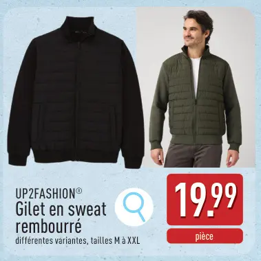 Offre: Gilet en sweat rembourré