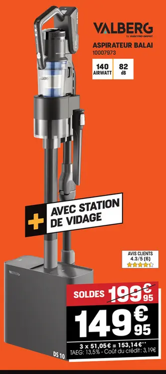 Offre: Aspirateur balai