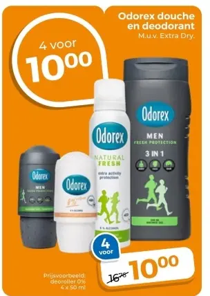 Aanbieding: Odorex douche en deodorant