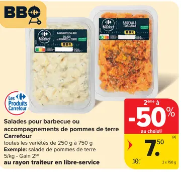 Offre: Salades pour barbecue ou accompagnements de p