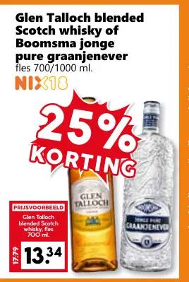 Aanbieding: Glen Talloch blended Scotch whisky of Boomsma