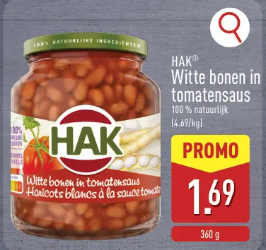 Promotie: Witte bonen in tomatensaus