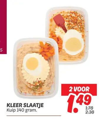 Kleer slaatje