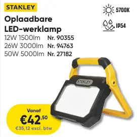 Promotie: Oplaadbare LED-werklamp