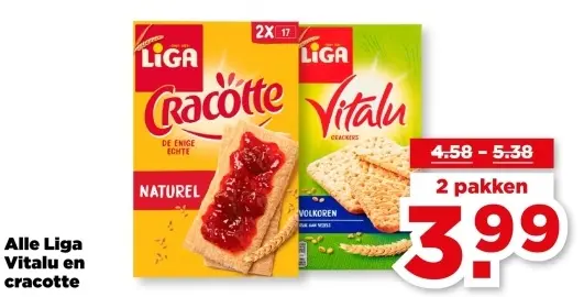 Aanbieding: Liga Vitalu en Cracotte