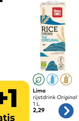 Promotie: Lima rijstdrink Original