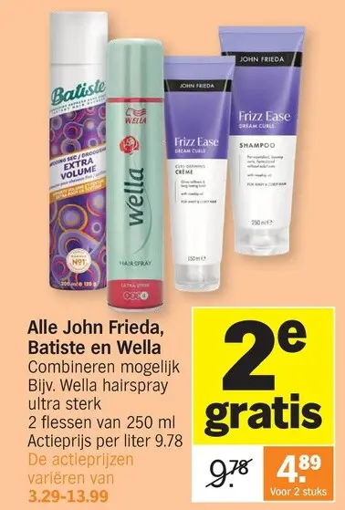 Promotie: Alle John Frieda, Batiste en Wella
