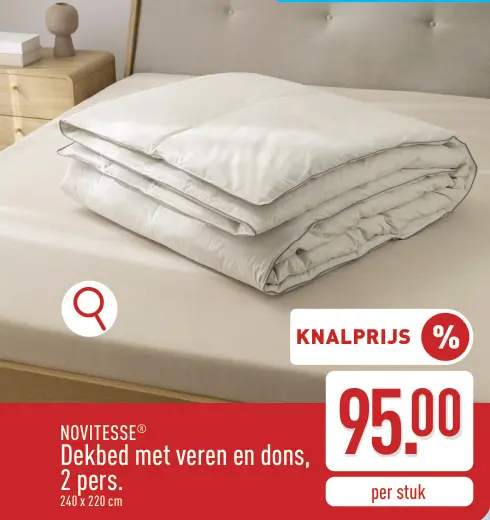 Promotie: Dekbed met veren en dons, 2 pers.