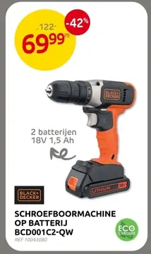 Aanbieding: Schroefboormachine op batterij bcd001c2-qw
