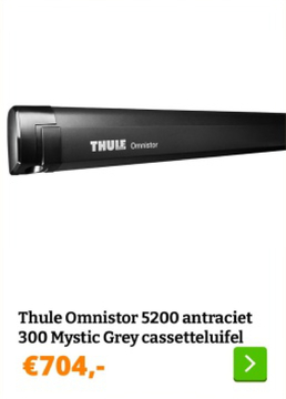 Aanbieding: Thule Omnistor 5200 antraciet 300 Mystic Grey cassetteluifel