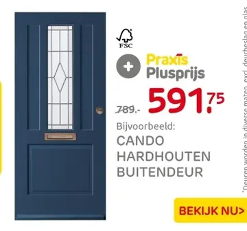 Aanbieding: Cando hardhouten buitendeur