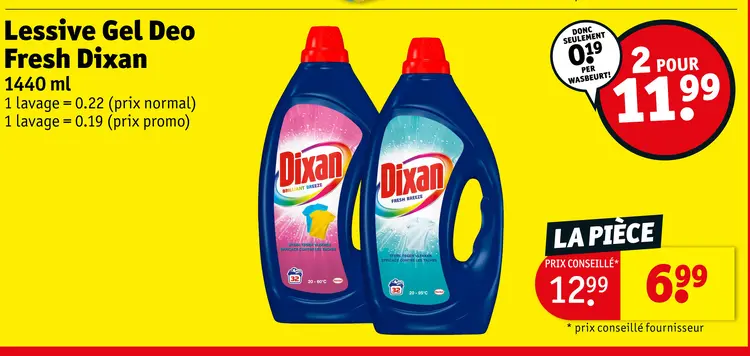Offre: Lessive Gel Deo Fresh