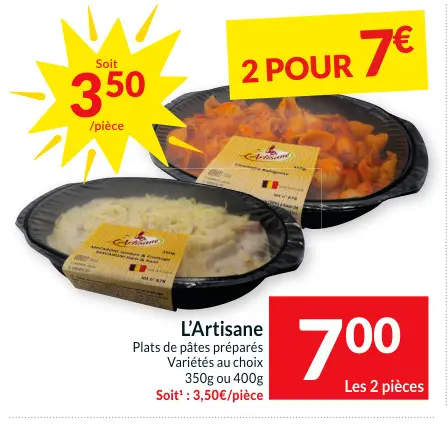 Offre: Pâtes préparés