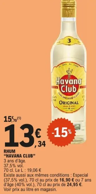 Offre: Rhum "Havana Club"