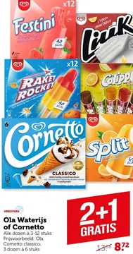 Aanbieding: Ola Waterijs of Cornetto