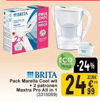 Aanbieding: Pack Marella Cool wit + 2 patronen Maxtra Pro All in 1