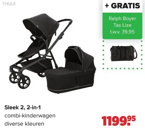 Aanbieding: Sleek 2, 2-in-1 combi-kinderwagen
