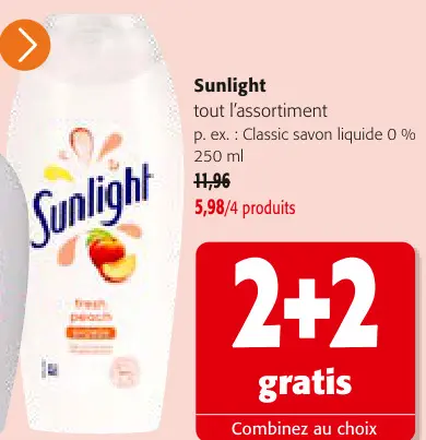 Offre: Sunlight Fresh Peach