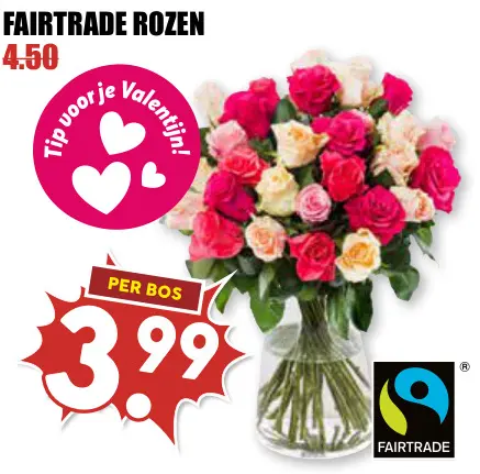 Aanbieding: Fairtrade rozen