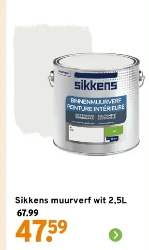 Aanbieding: Sikkens muurverf wit