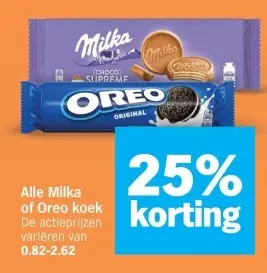 Aanbieding: Milka of Oreo koek