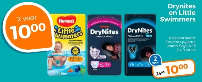 Aanbieding: Drynites en Little Swimmers