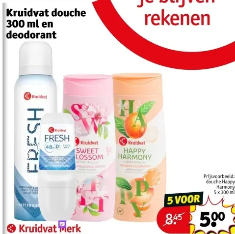 Aanbieding: Kruidvat douche en deodorant