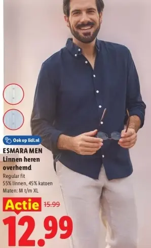Aanbieding: Linnen heren overhemd