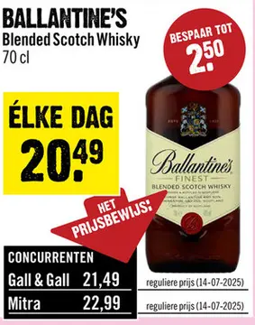 Aanbieding: Ballantine's Whisky 70 cl