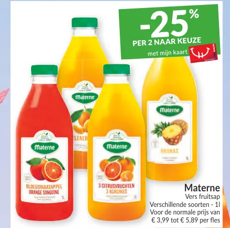 Promotie: Vers fruitsap