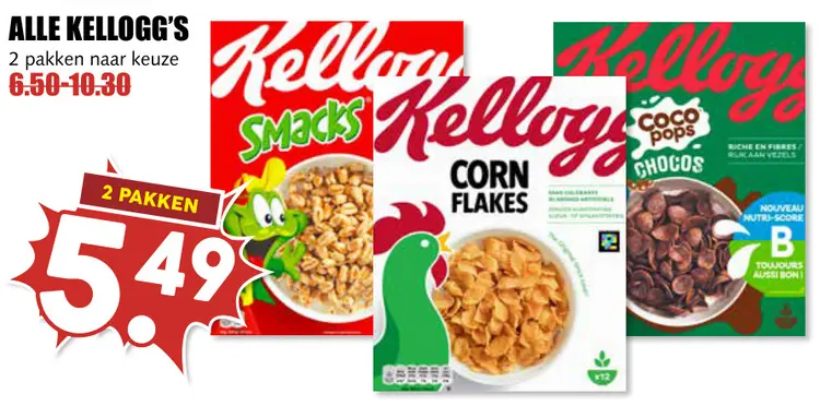 Aanbieding: Alle Kellogg's