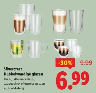 Aanbieding: Dubbelwandige glazen
