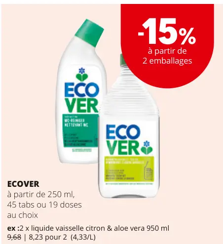 Offre: liquide vaisselle citron & aloe vera