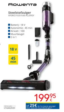 Promotie: Steelstofzuiger XFORCE FLEX 9.60 ALLERGY