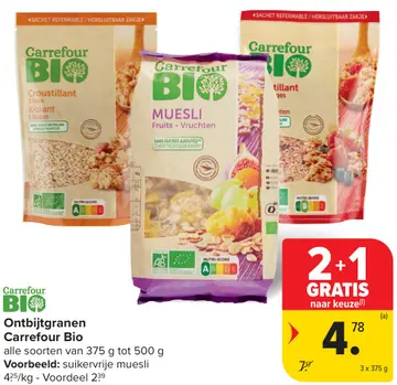 Aanbieding: Ontbijtgranen Carrefour Bio