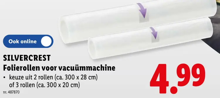 Promotie: Folierollen voor vacuümmachine