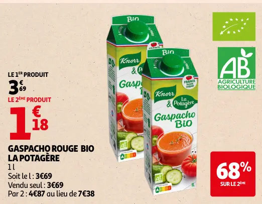 Offre: Gaspacho rouge bio