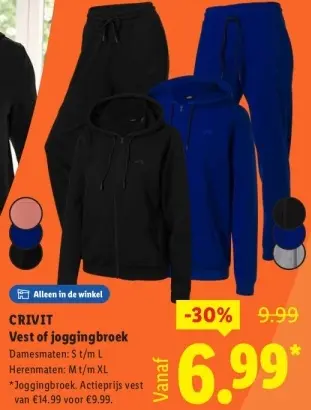 Aanbieding: Vest of joggingbroek