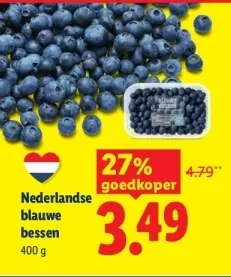Aanbieding: Nederlandse blauwe bessen