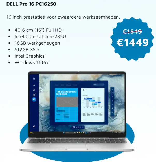 Aanbieding: DELL Pro 16 PC16250