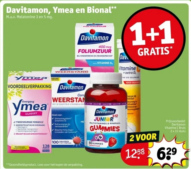 Aanbieding: Davitamon, Ymea en Bional