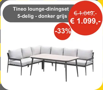 Aanbieding: Tineo lounge-diningset