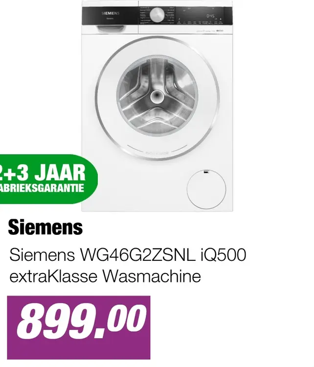 Aanbieding: Siemens WG46G2ZSNL iQ500 extraKlasse Wasmachine